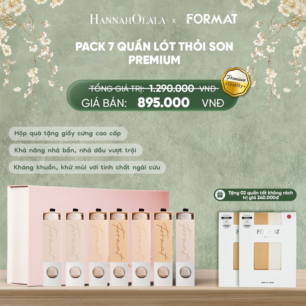  DEAL 1: PACK 7 QUẦN LÓT THỎI SON PREMIUM (new) 