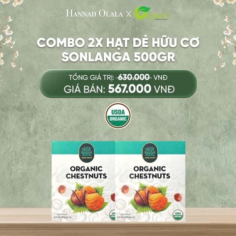  D224_DEAL 35: COMBO 2 HẠT DẺ HỮU CƠ SONLANGA 500GR 