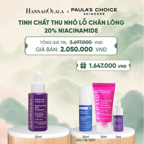  TINH CHẤT SE KHÍT LỖ CHÂN LÔNG VÀ LÀM MỜ THÂM MỤN NIACINAMIDE 20% 20ML - DEAL 4 - A1596 