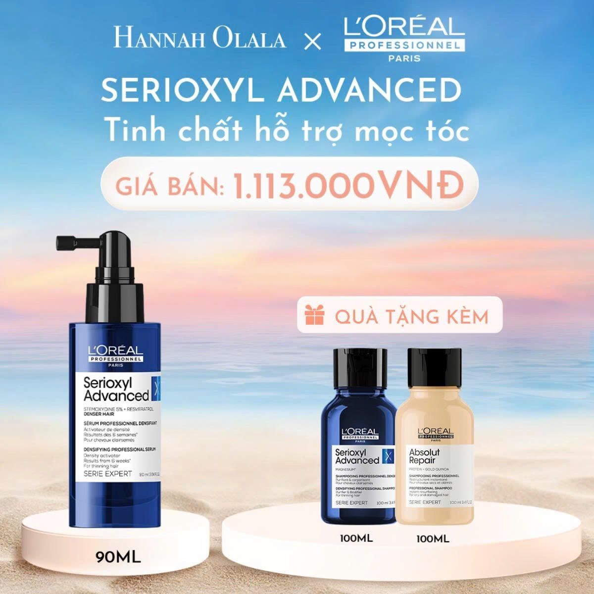  DEAL 1BK: [FLASH DEAL] TINH CHẤT MỌC TÓC L'ORÉAL PROFESSIONNEL SERIOXYL ADVANCED 90ML - DẠNG XỊT (SPRAY) 
