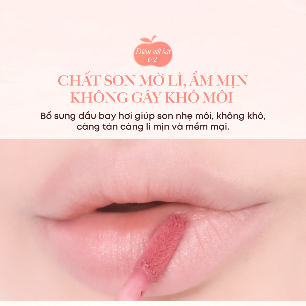  D238_DEAL 10 - SON KEM LÌ MILKTOUCH MỊN MÔI SPREAD FIT BLUR TINT 4G 