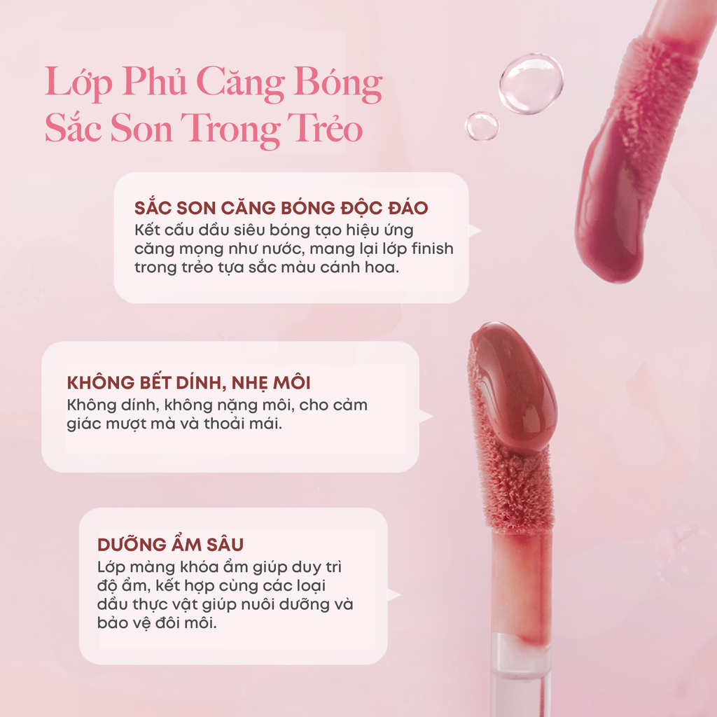  D254_DEAL 12 - SON BÓNG CÓ MÀU MILKTOUCH DEW STAIN SHEER LIP GLOSS 4G 