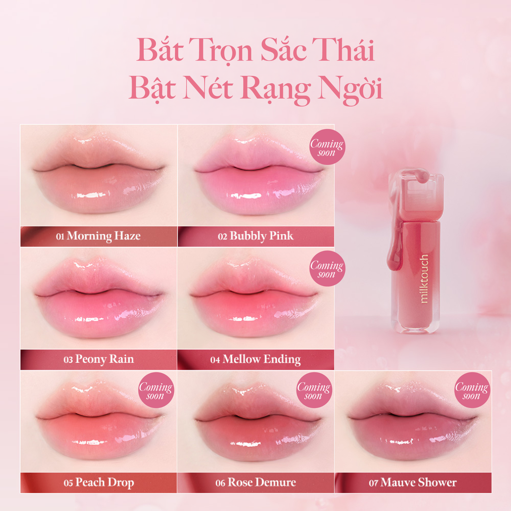  D254_DEAL 12 - SON BÓNG CÓ MÀU MILKTOUCH DEW STAIN SHEER LIP GLOSS 4G 
