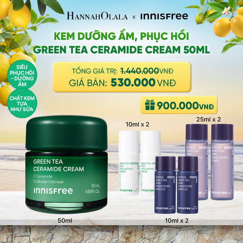  KEM DƯỠNG CẤP ẨM PHỤC HỒI INNISFREE GREEN TEA CERAMIDE CREAM 50ML - A1981 