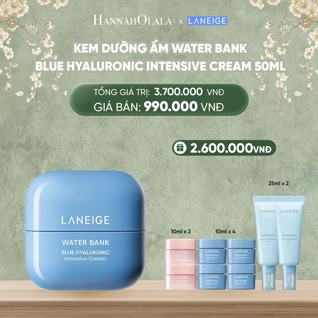  DEAL 8: KEM DƯỠNG ẨM WATER BANK BLUE HYALURONIC INTENSIVE CREAM 50ML 