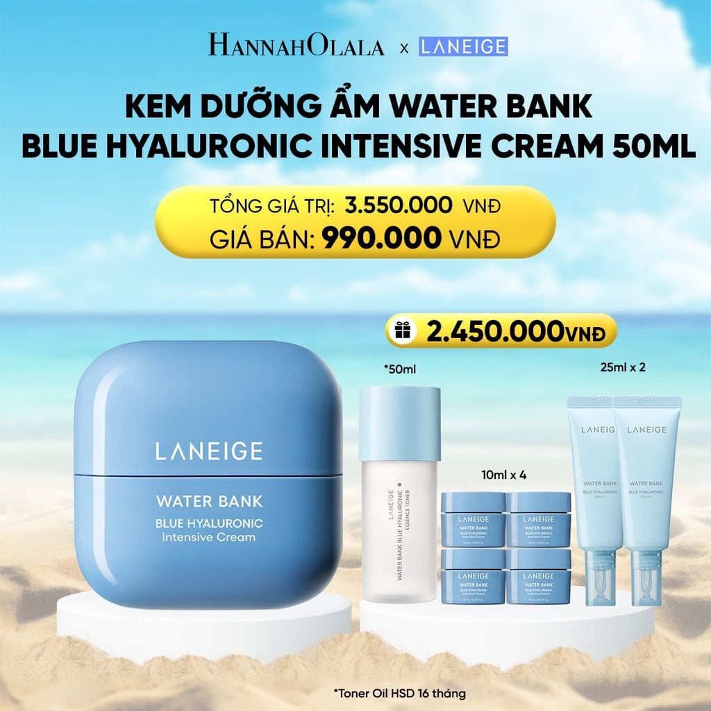  KEM DƯỠNG ẨM WATER BANK BLUE HYALURONIC INTENSIVE CREAM 50ML 