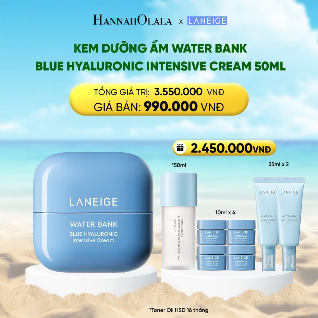  DEAL 8: KEM DƯỠNG ẨM WATER BANK BLUE HYALURONIC INTENSIVE CREAM 50ML 