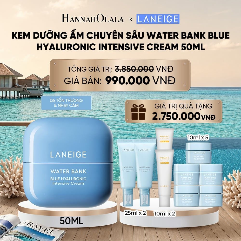 KEM DƯỠNG ẨM WATER BANK BLUE HYALURONIC INTENSIVE CREAM 50ML 