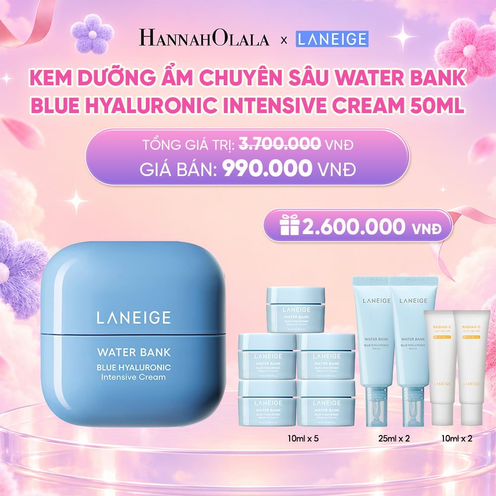  DEAL 11: KEM DƯỠNG ẨM WATER BANK BLUE HYALURONIC INTENSIVE CREAM 50ML_ A82 