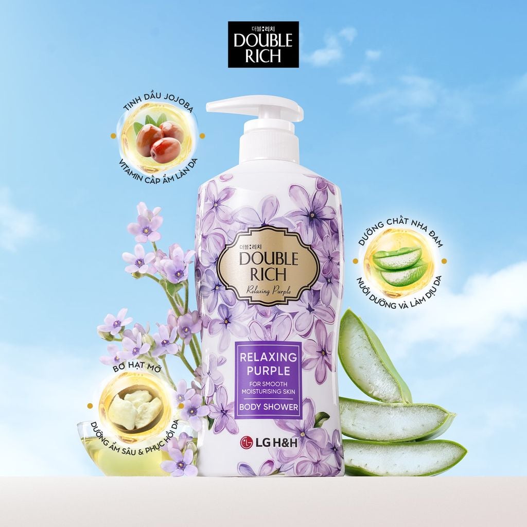  COMBO 2 SỮA TẮM DOUBLE RICH HƯƠNG HOA CHIẾT XUẤT TỪ THIÊN NHIÊN 800ML 