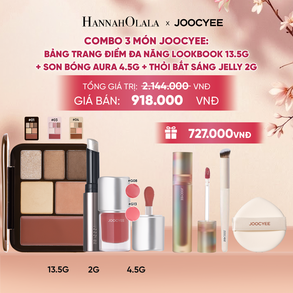  COMBO 3: LOOKBOOK + SON BÓNG AURA + THỎI BẮT SÁNG - A1368 