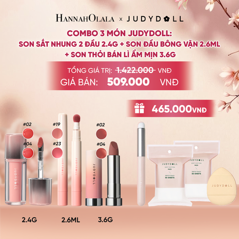  COMBO 3: SON SẮT 2 ĐẦU MỚI + SON ĐẦU BÔNG VẶN + SON THỎI BÁN LÌ ẨM MỊN - A1292 