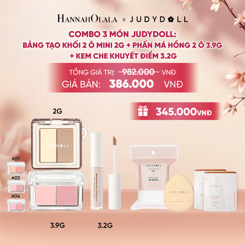  COMBO 3: KEM CHE KHUYẾT ĐIỂM + BẢNG TẠO KHỐI MINI + MÁ HỒNG 2 MÀU - A1296 