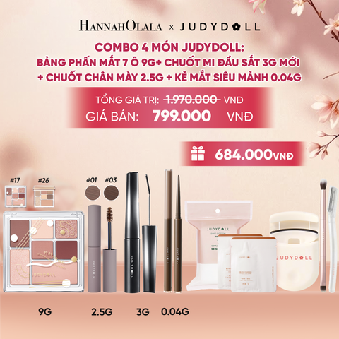  COMBO 4: BẢNG MẮT 7 Ô 9G + CHUỐT MI ĐẦU SẮT 3G + CHUỐT MÀY + KẺ MẮT SIÊU MẢNH - A1305 