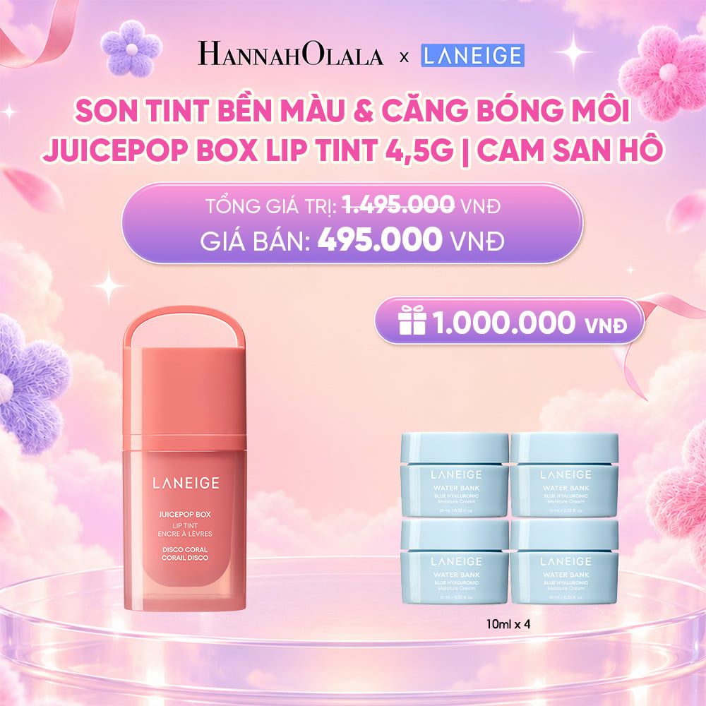  DEAL 19: MỚI - LANEIGE SON TINT BỀN MÀU & CĂNG BÓNG MÔI JUICEPOP BOX LIP TINT 4.5G_ A63 