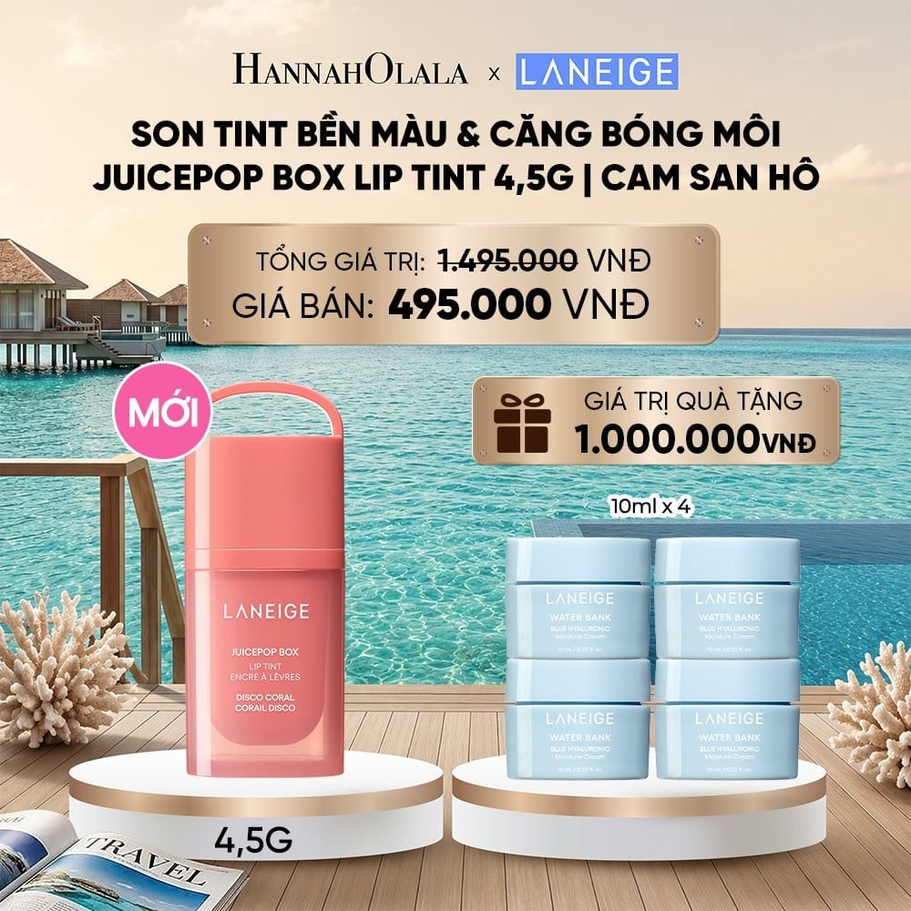  MỚI - LANEIGE SON TINT BỀN MÀU & CĂNG BÓNG MÔI JUICEPOP BOX LIP TINT 4.5G_ D764 