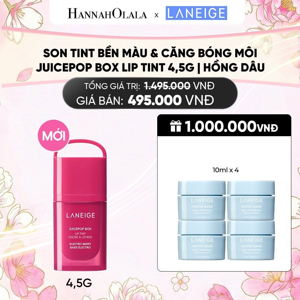  MỚI - LANEIGE SON TINT BỀN MÀU & CĂNG BÓNG MÔI JUICEPOP BOX LIP TINT 4.5G 