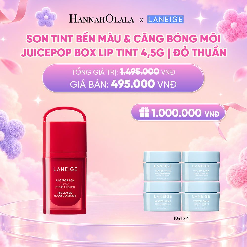  DEAL 19: MỚI - LANEIGE SON TINT BỀN MÀU & CĂNG BÓNG MÔI JUICEPOP BOX LIP TINT 4.5G_ A63 