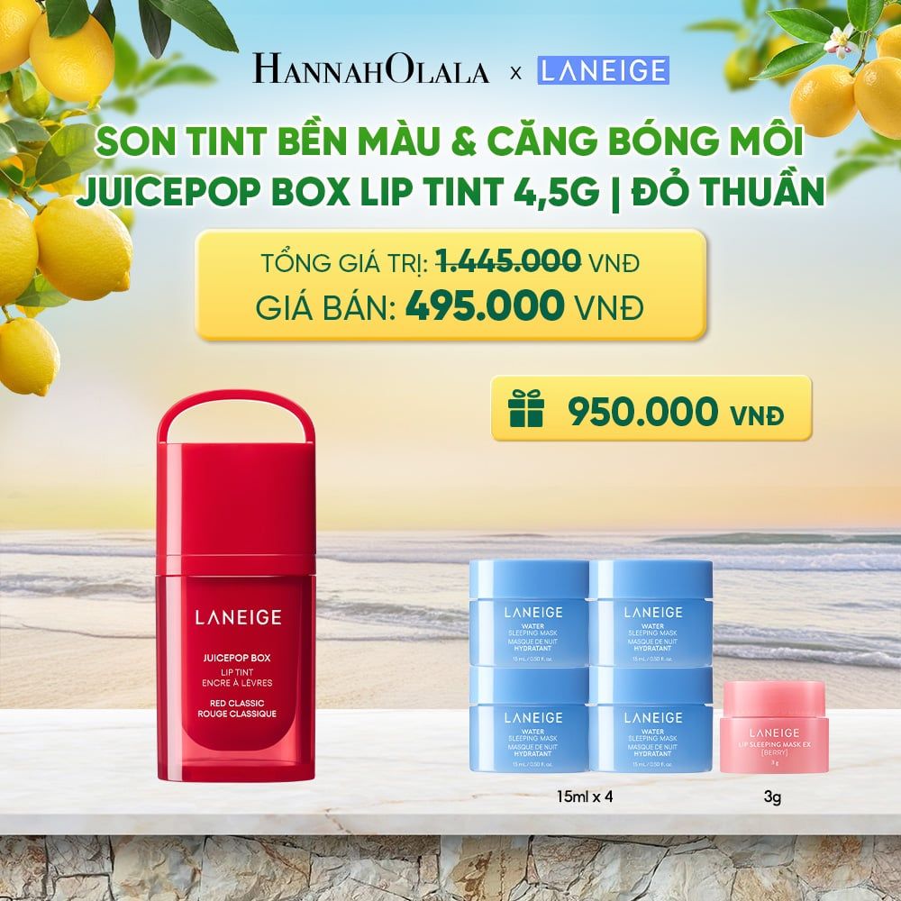  MỚI - LANEIGE SON TINT BỀN MÀU & CĂNG BÓNG MÔI JUICEPOP BOX LIP TINT 4.5G 
