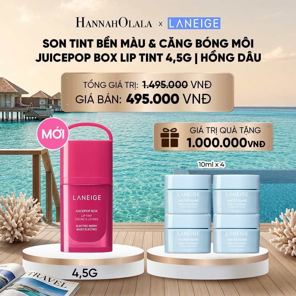  MỚI - LANEIGE SON TINT BỀN MÀU & CĂNG BÓNG MÔI JUICEPOP BOX LIP TINT 4.5G_ D764 