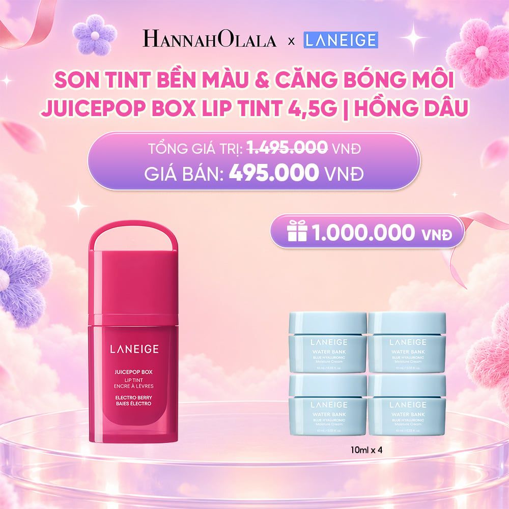  DEAL 19: MỚI - LANEIGE SON TINT BỀN MÀU & CĂNG BÓNG MÔI JUICEPOP BOX LIP TINT 4.5G_ A63 