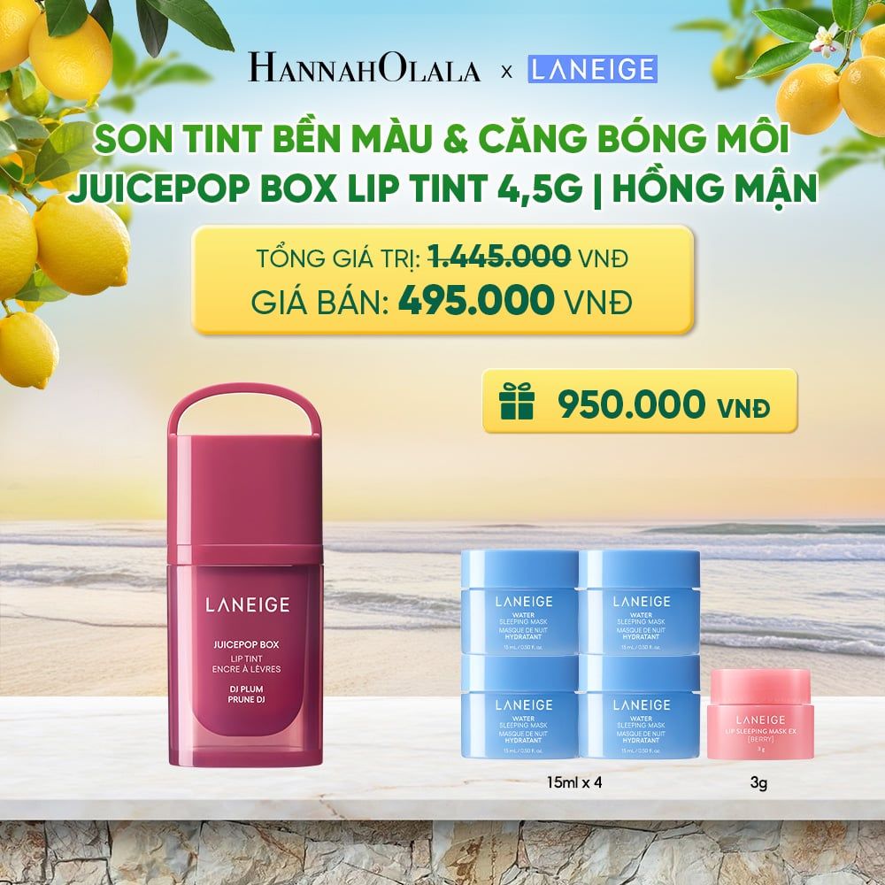  MỚI - LANEIGE SON TINT BỀN MÀU & CĂNG BÓNG MÔI JUICEPOP BOX LIP TINT 4.5G 