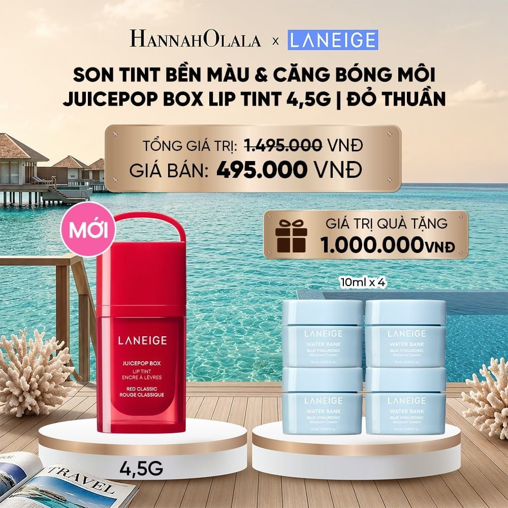  MỚI - LANEIGE SON TINT BỀN MÀU & CĂNG BÓNG MÔI JUICEPOP BOX LIP TINT 4.5G_ D764 