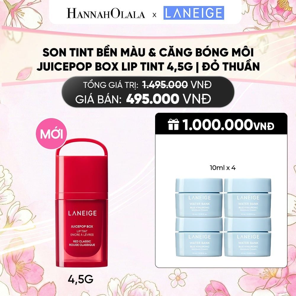  MỚI - LANEIGE SON TINT BỀN MÀU & CĂNG BÓNG MÔI JUICEPOP BOX LIP TINT 4.5G 