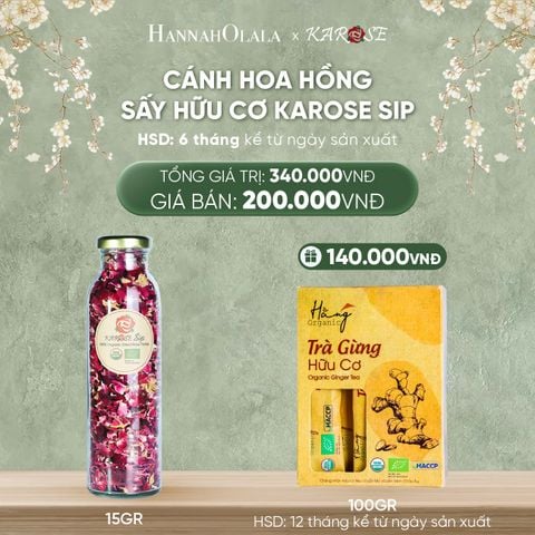 DEAL 2: CÁNH HOA HỒNG SẤY HỮU CƠ KAROSE SIP 15GR 