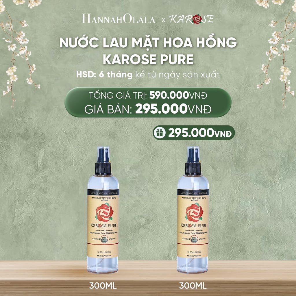  DEAL 5: NƯỚC LAU MẶT HOA HỒNG KAROSE PURE 300ML 