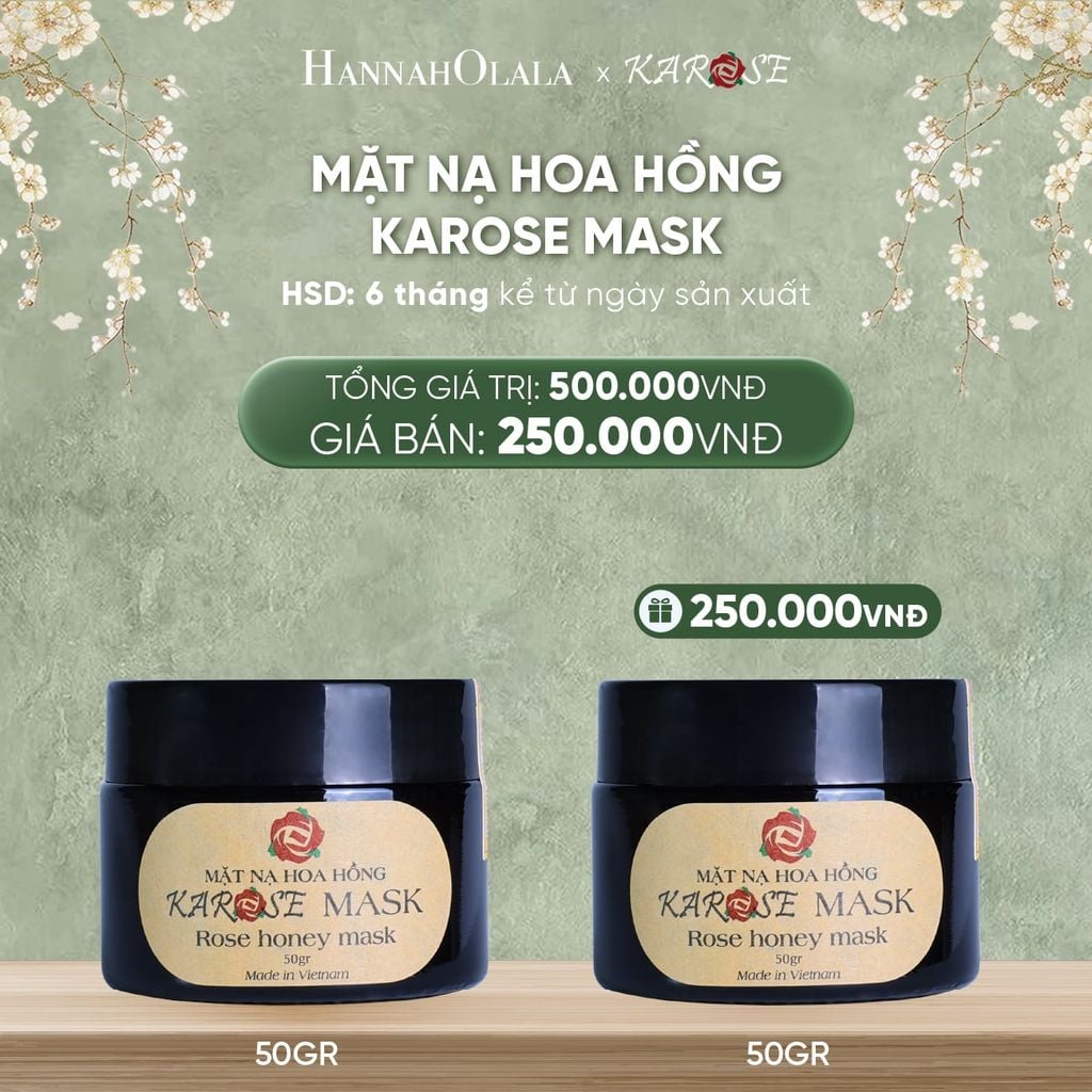  DEAL 8: MẶT NẠ HOA HỒNG KAROSE MASK 50GR 