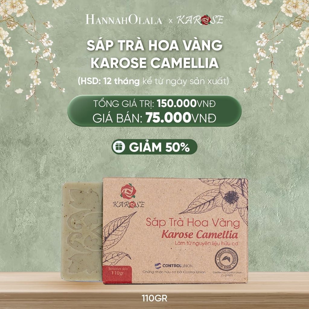  DEAL 10: SÁP TRÀ HOA VÀNG KAROSE CAMELIA 110GR 