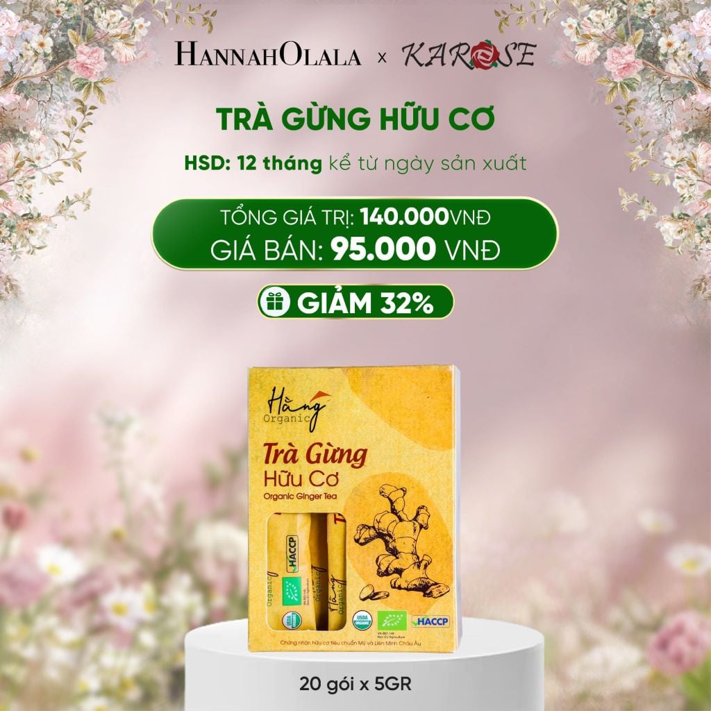  DEAL 1: TRÀ GỪNG HỮU CƠ 100GR (20 GÓI X 5GR) 
