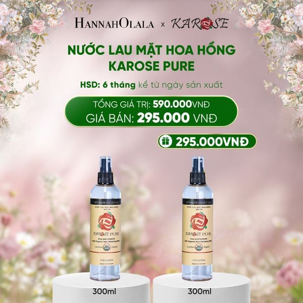  E1043_DEAL 4: NƯỚC LAU MẶT HOA HỒNG KAROSE PURE 300ML 