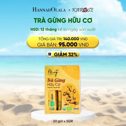  A1062_DEAL 1: TRÀ GỪNG HỮU CƠ 100GR (20 GÓI X 5GR) 