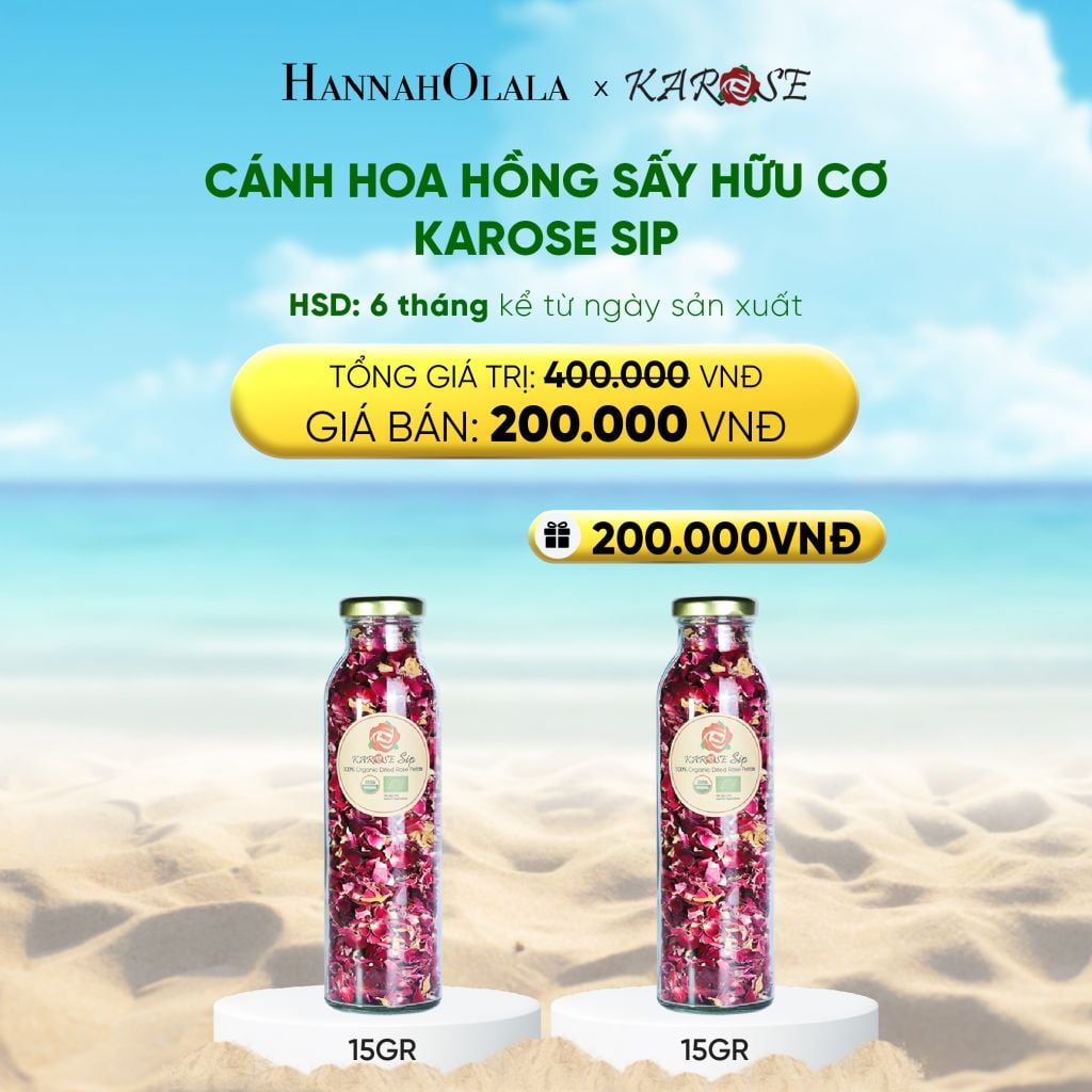  DEAL 2: CÁNH HOA HỒNG SẤY HỮU CƠ KAROSE SIP 15GR 