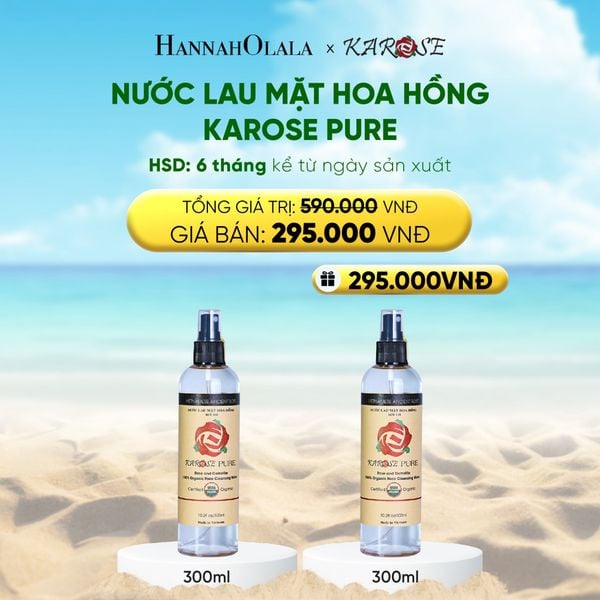  A1063_DEAL 4: NƯỚC LAU MẶT HOA HỒNG KAROSE PURE 300ML 