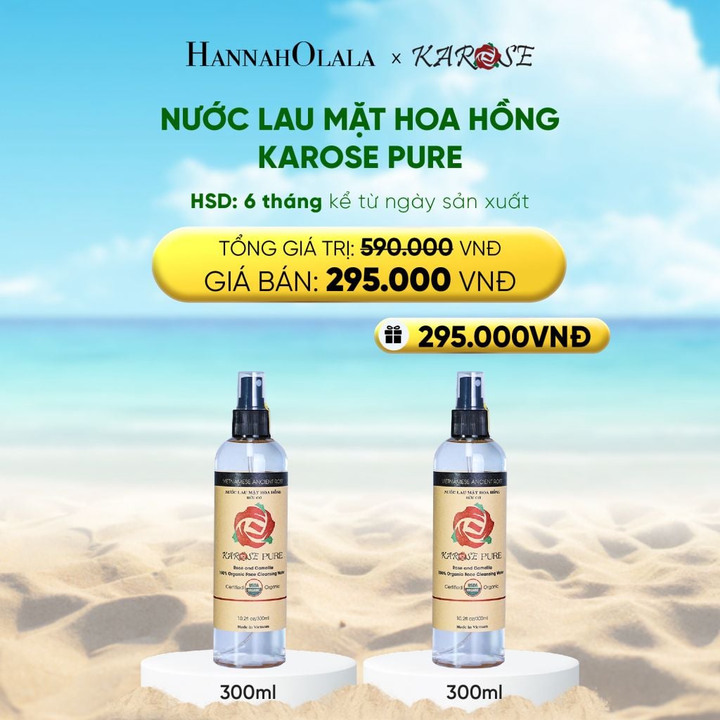  DEAL 4: NƯỚC LAU MẶT HOA HỒNG KAROSE PURE 300ML 