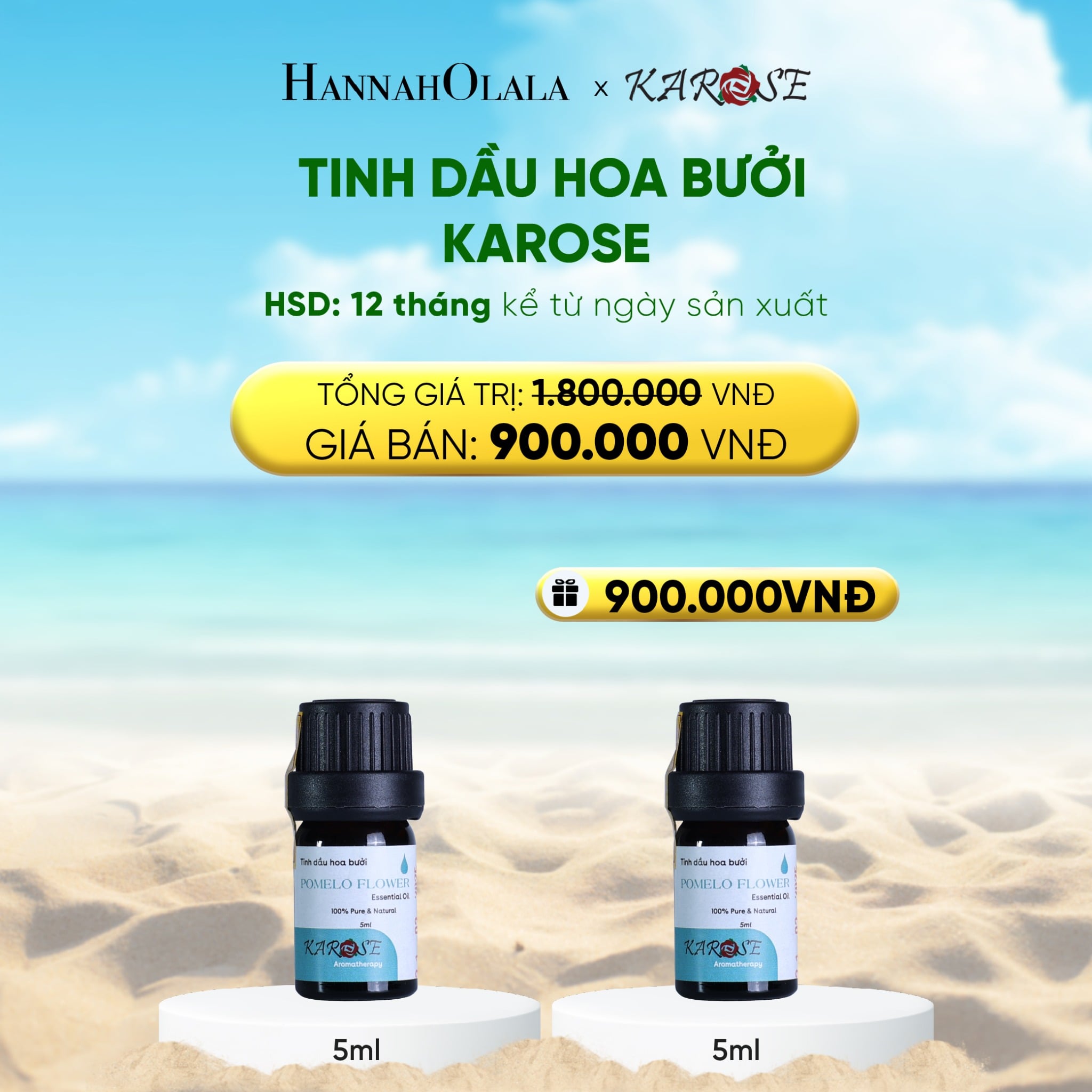 A1058_deal 7: tinh dầu hoa bưởi karose 5ml