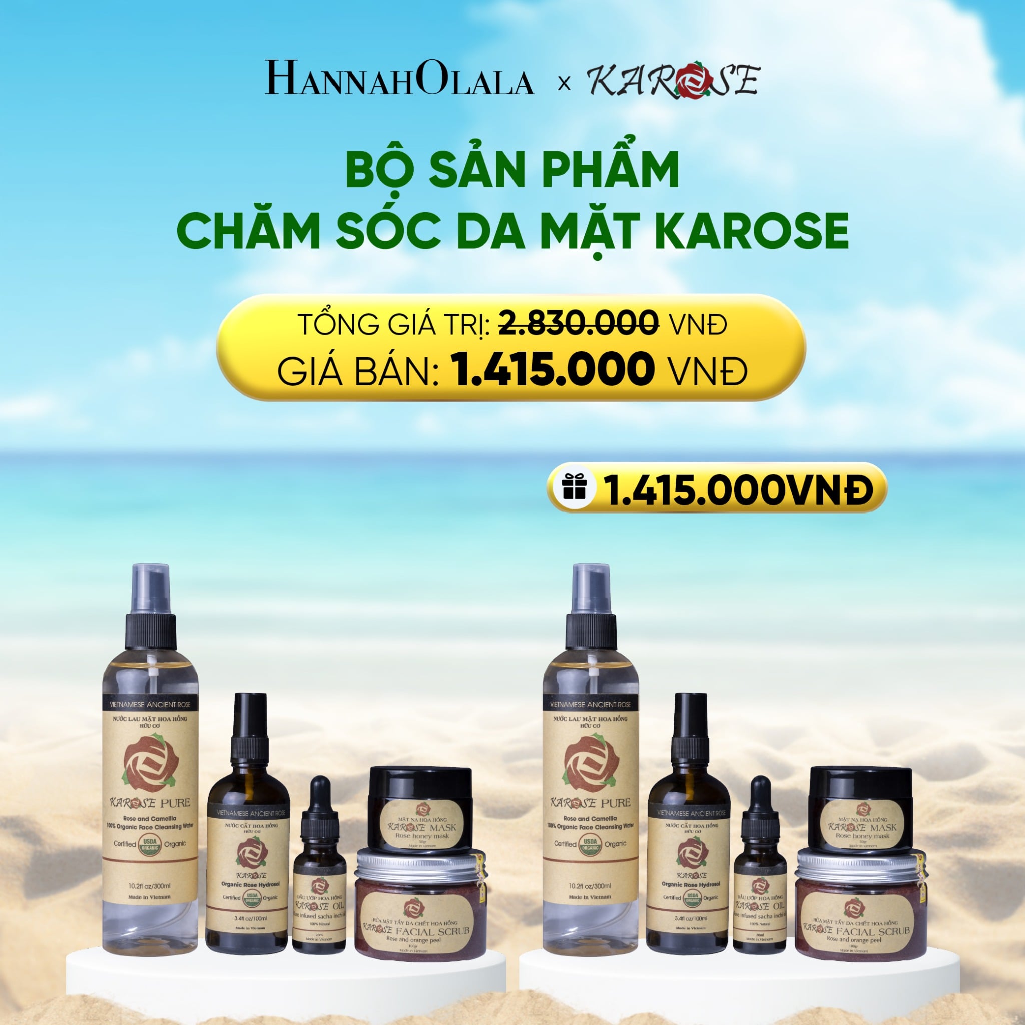 Bộ Sản Phẩm Chăm Sóc Da Mặt Karose
