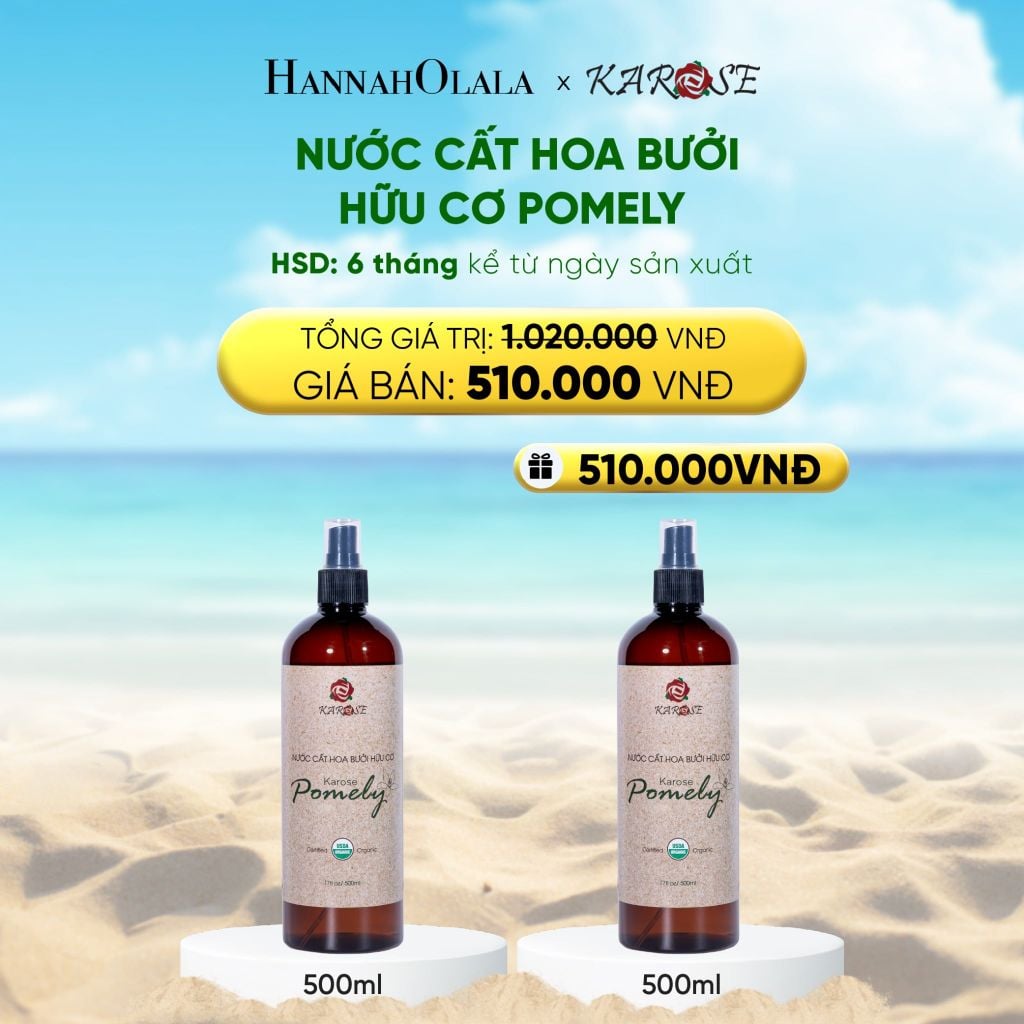  DEAL 12: NƯỚC CẤT HOA BƯỞI HỮU CƠ POMELY 500ML 