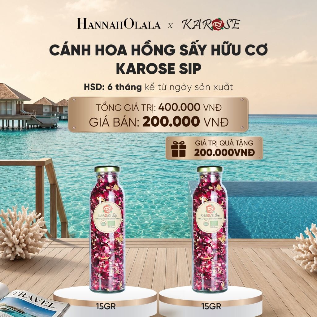  CÁNH HOA HỒNG SẤY HỮU CƠ KAROSE SIP 15GR - DEAL 2_ D72 