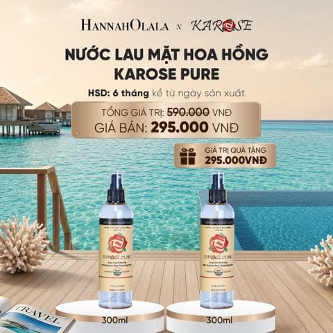  NƯỚC LAU MẶT HOA HỒNG KAROSE PURE 300ML - DEAL 4_ D86 