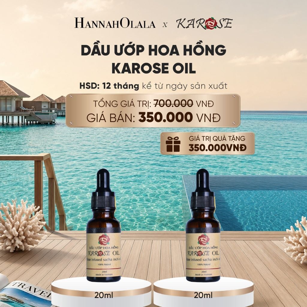  DẦU ƯỚP HOA HỒNG KAROSE OIL 20ML - DEAL 5_ D76 