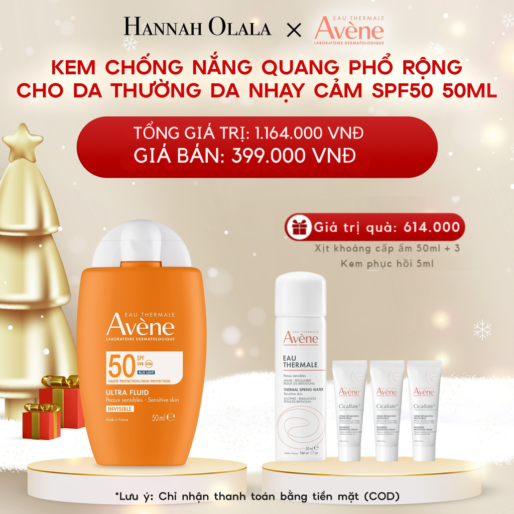  DEAL 1: KEM CHỐNG NẮNG QUANG PHỔ RỘNG CHO DA THƯỜNG DA NHẠY CẢM AVÈNE ULTRA FLUID INVISIBLE SPF50 
