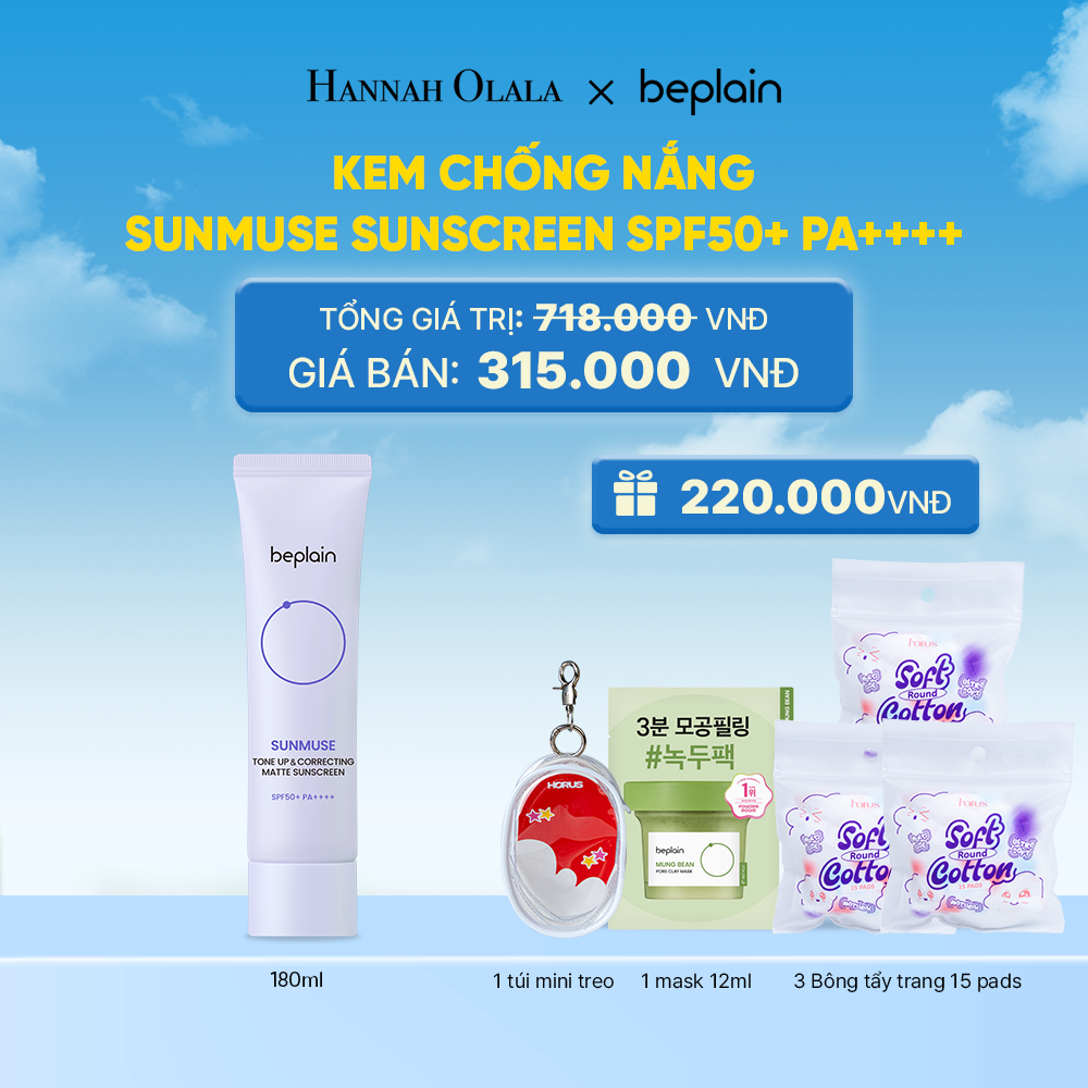  KEM CHỐNG NẮNG BEPLAIN SUNMUSE SUNSCREEN SPF50+ PA++++ 50ML PHÂN LOẠI BẤT KÌ_K155 