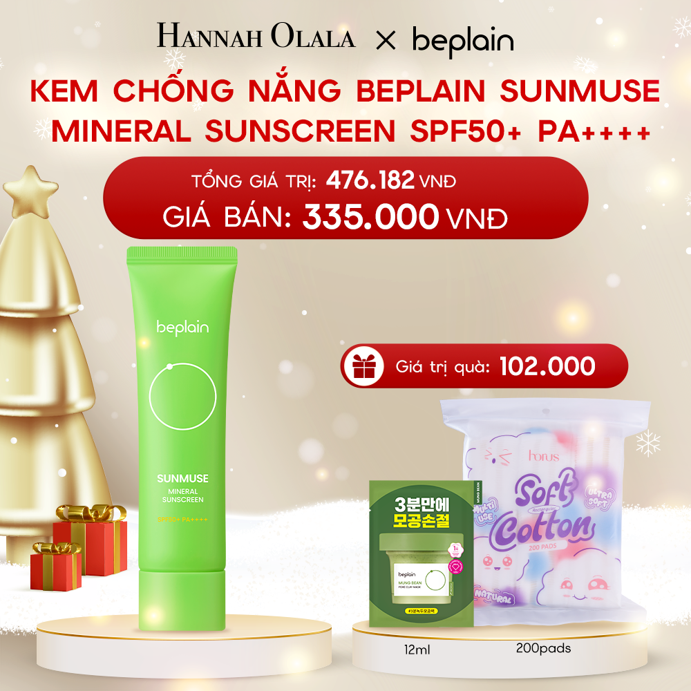  DEAL 3: KEM CHỐNG NẮNG BEPLAIN SUNMUSE MOISTURE SUNSCREEN SPF50+ PA++++ 50ML 
