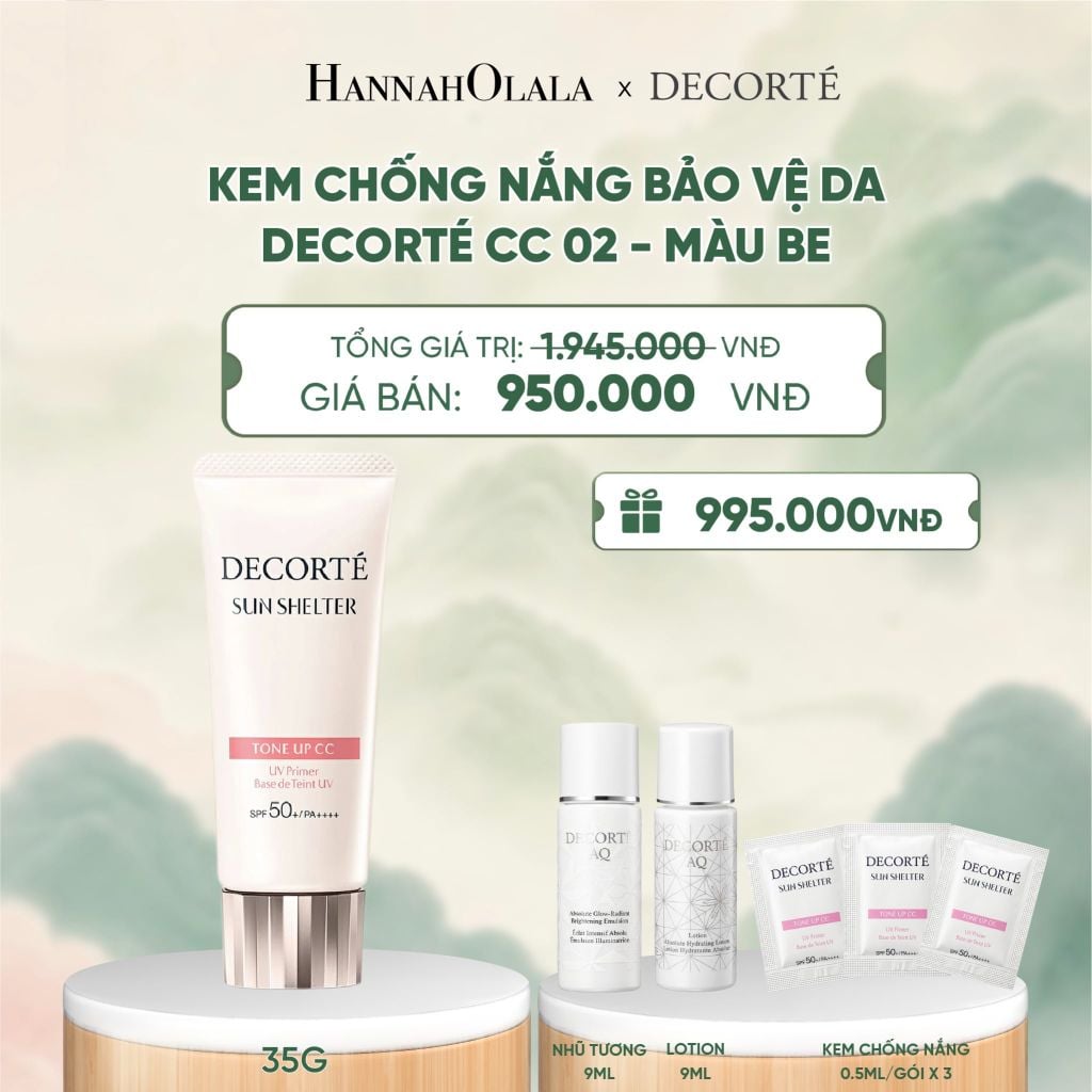  KEM CHỐNG NẮNG HIỆU CHỈNH TONE DA DECORTÉ SUN SHELTER - A487 