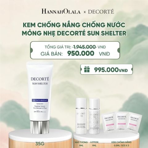  KEM CHỐNG NẮNG DECORTÉ SUN SHELTER _ KHÔNG NÂNG TÔNG - A484 