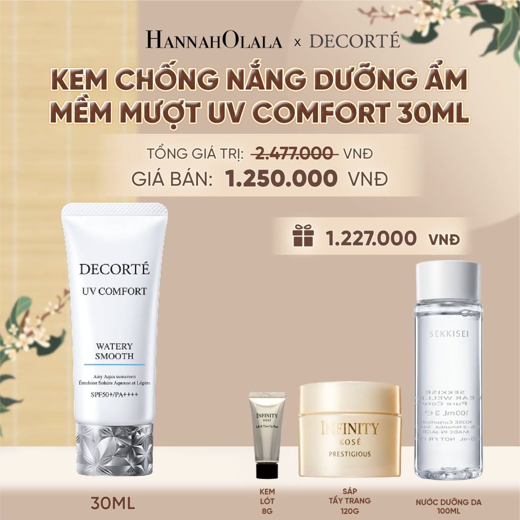  KEM CHỐNG NẮNG DECORTÉ UV COMFORT _ KHÔNG NÂNG TÔNG - A400 